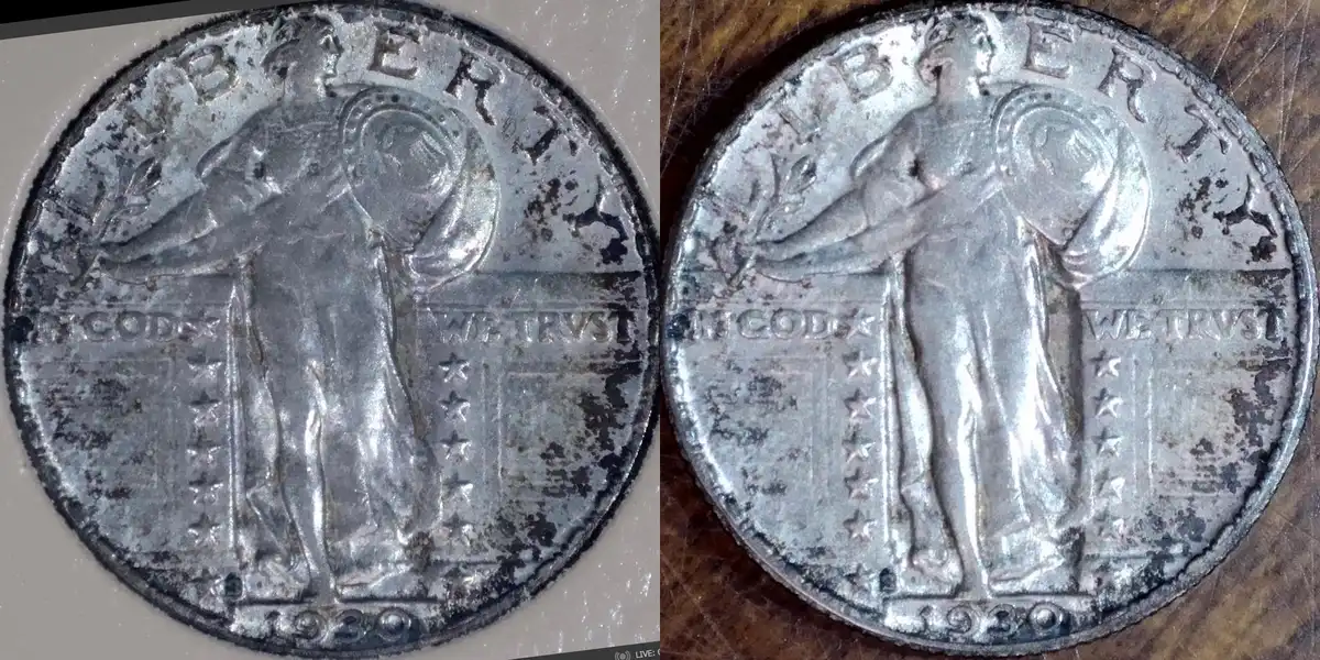1930-S-Standing-Liberty-Quarter-With-Corrosion,-Conservation-Measures?